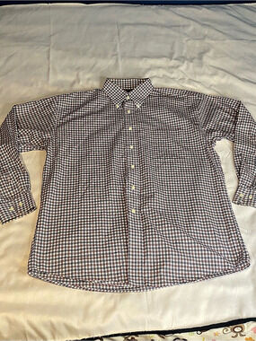 Mens Jos A Bank Executive Collection Plaid Cotton Button Down Size Medium
